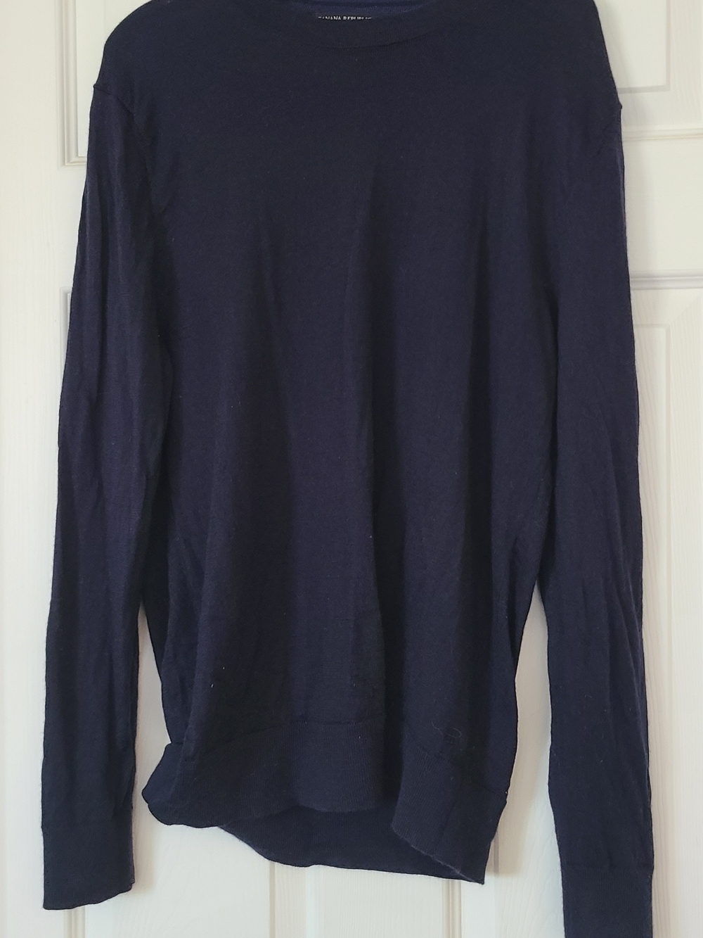 Banana Republic Navy Blue Women's Crewneck Sweater Merino Wool